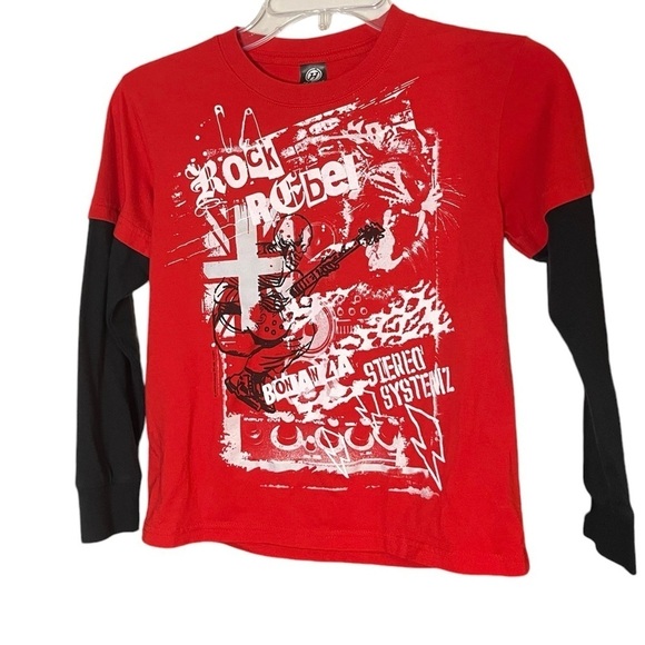 Hybrid Youth Rock Rebel Layered Look Tee - Picture 1 of 4